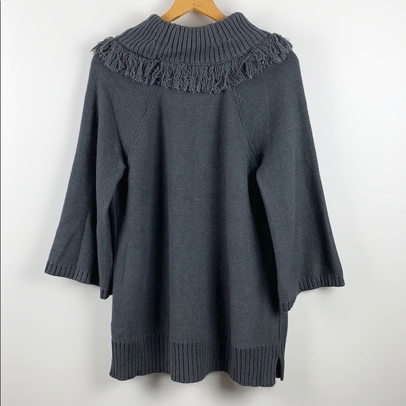 Karen Scott Neck Gray Swoop Neck Sweater - Picture 5 of 6